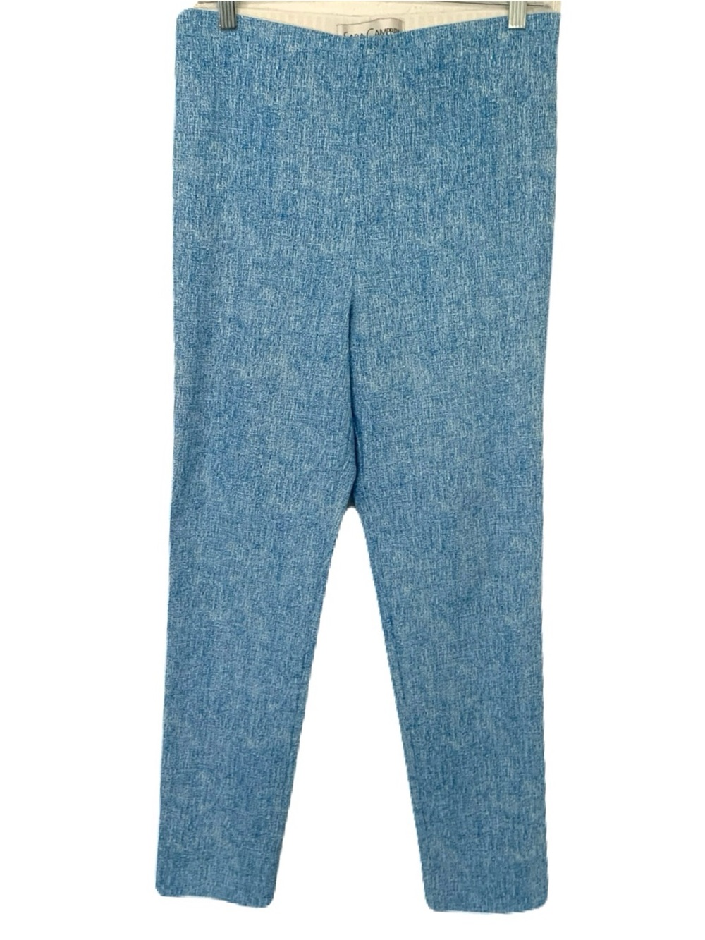 Sara Campbell Women’s Medium Blue & White Pull-On Cropped Casual Ankle Pants